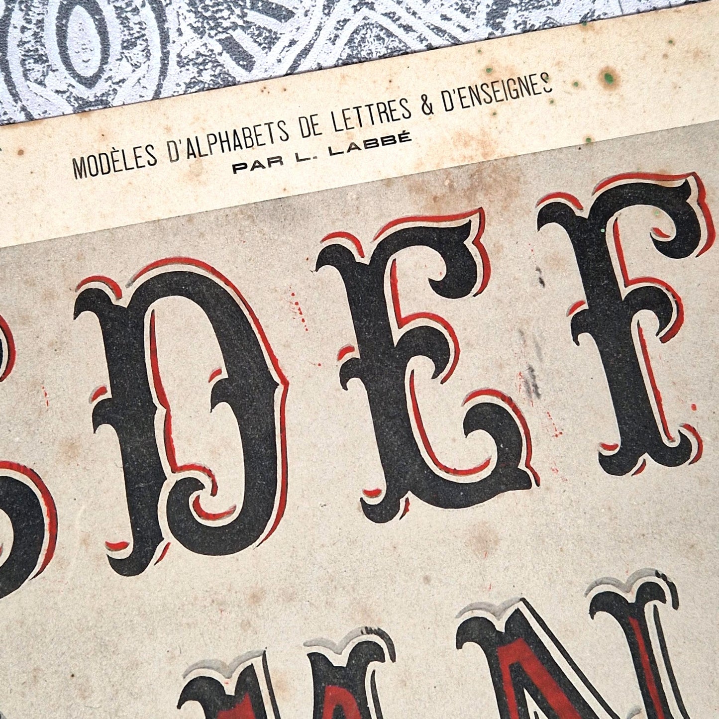 alphabet ornemental lithographie ancienne