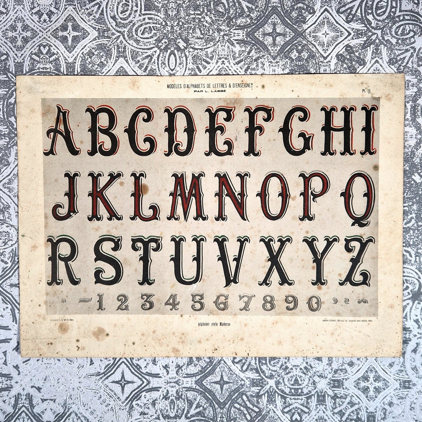 alphabet style moderne labbe typographie ancienne