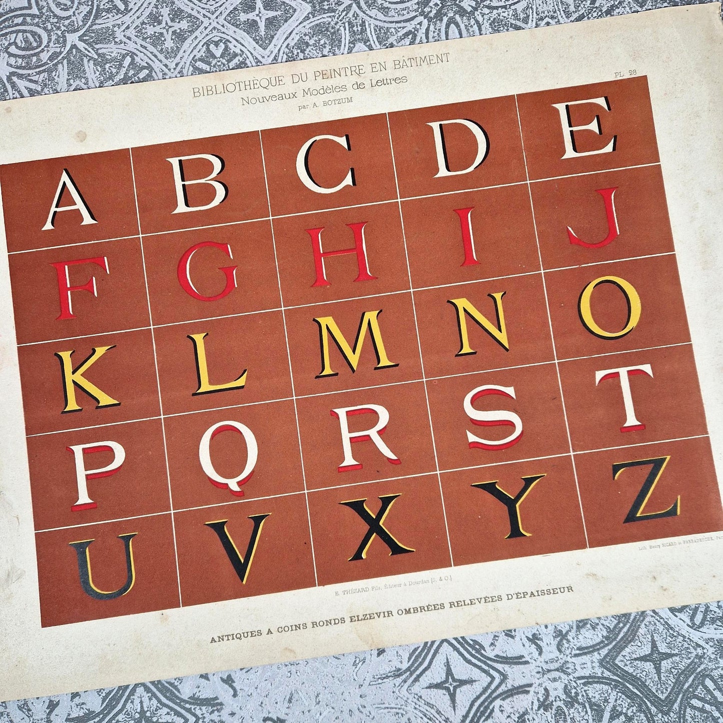 alphabet tricolore ancien enseignes