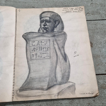 anatomy study sketchbook paris art student