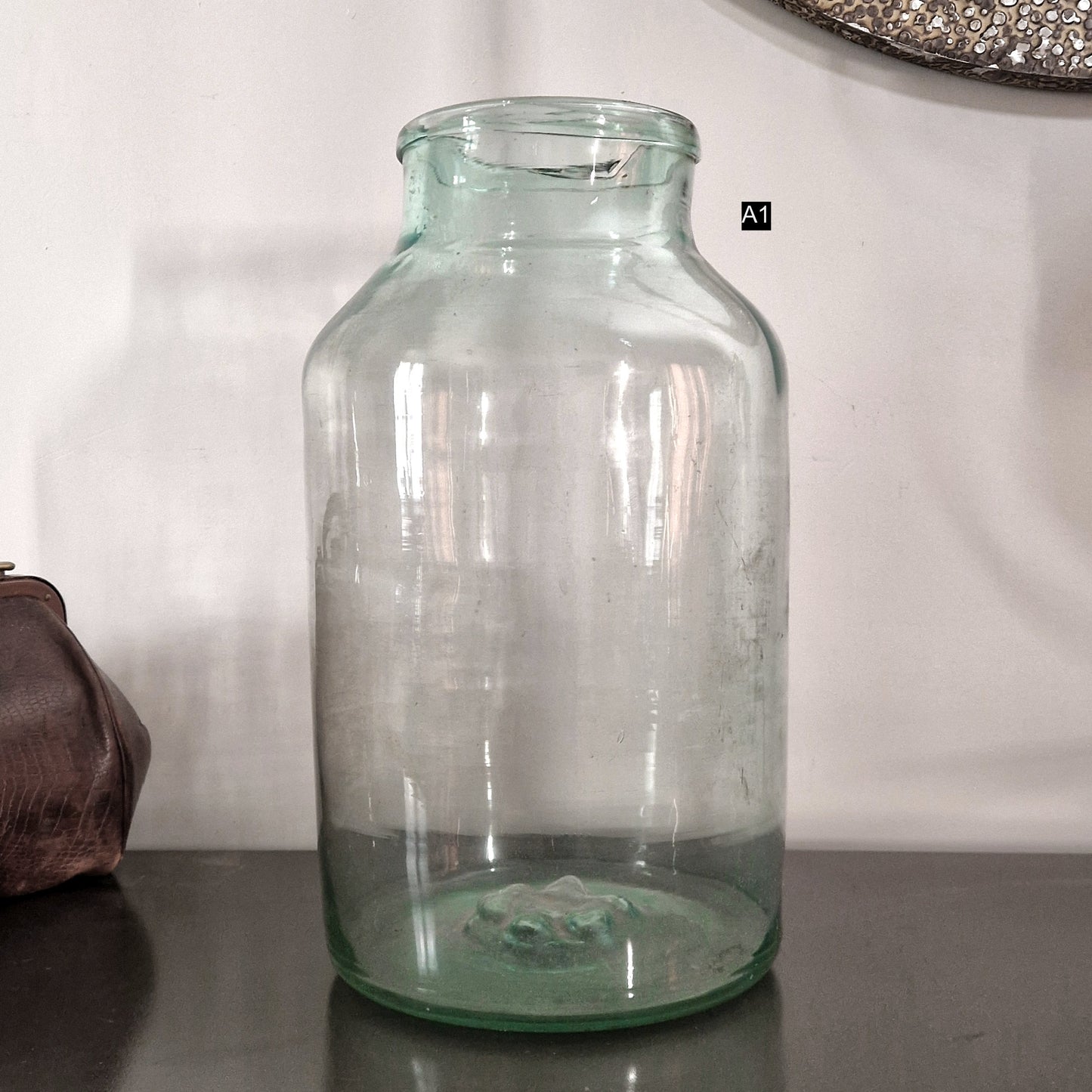 ancien bocal decoratif verre france