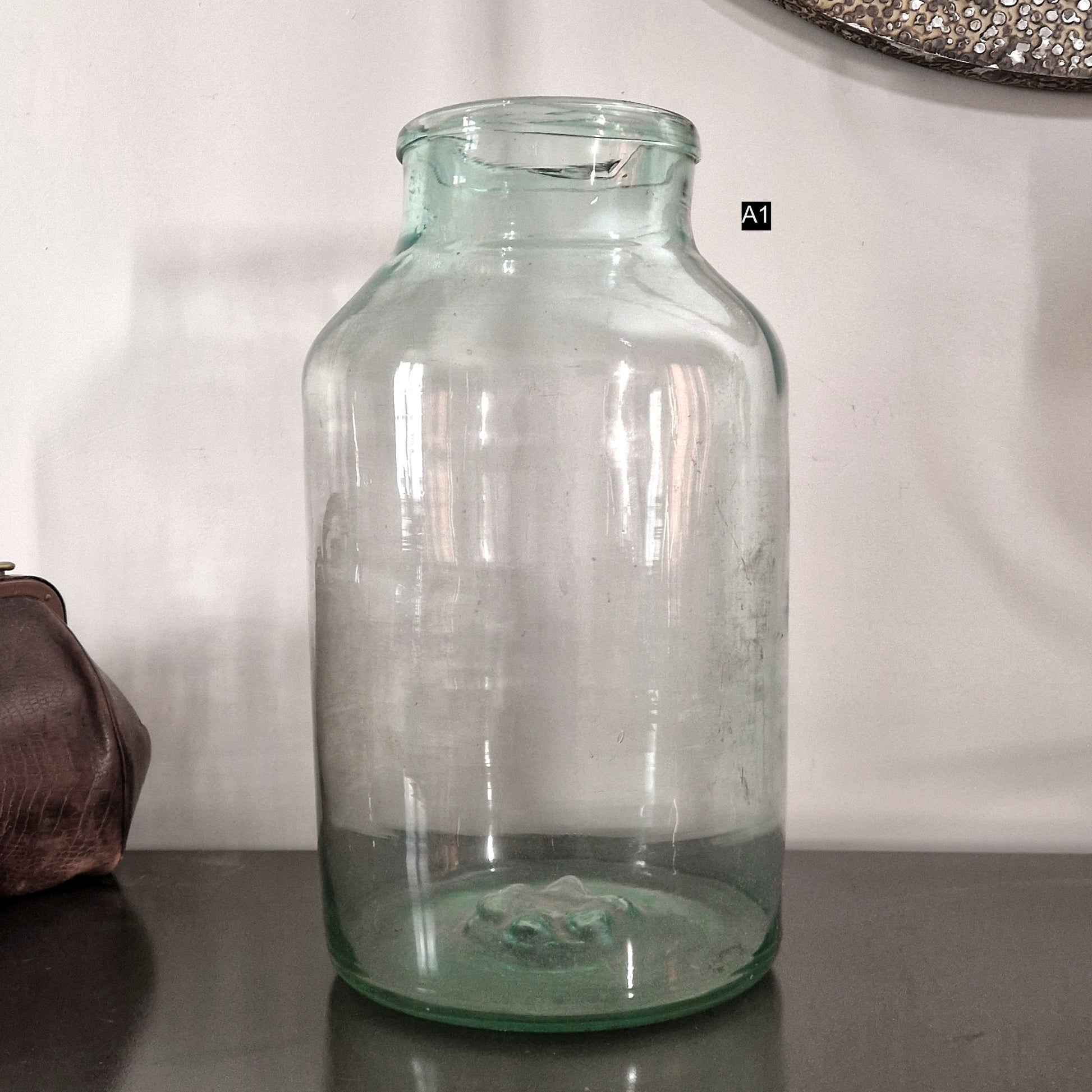 ancien bocal decoratif verre france