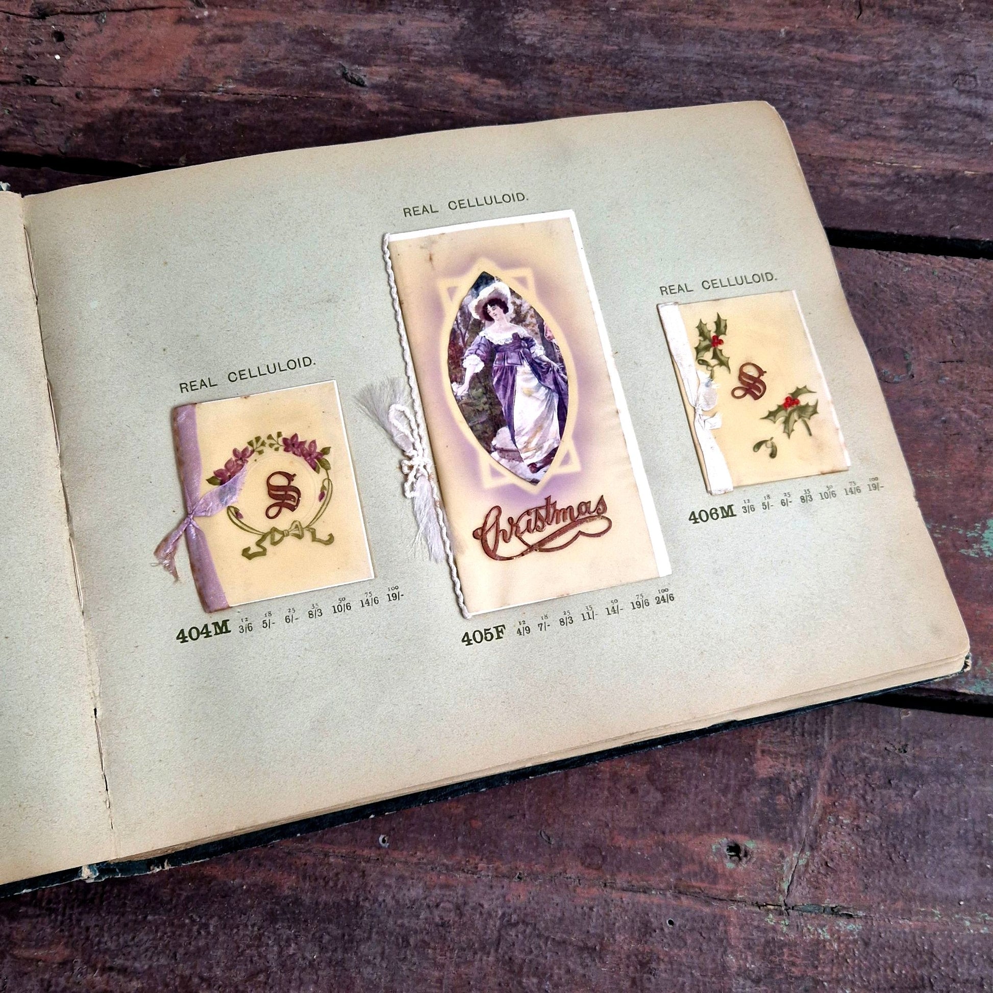 ancien catalogue cartes de voeux 1910