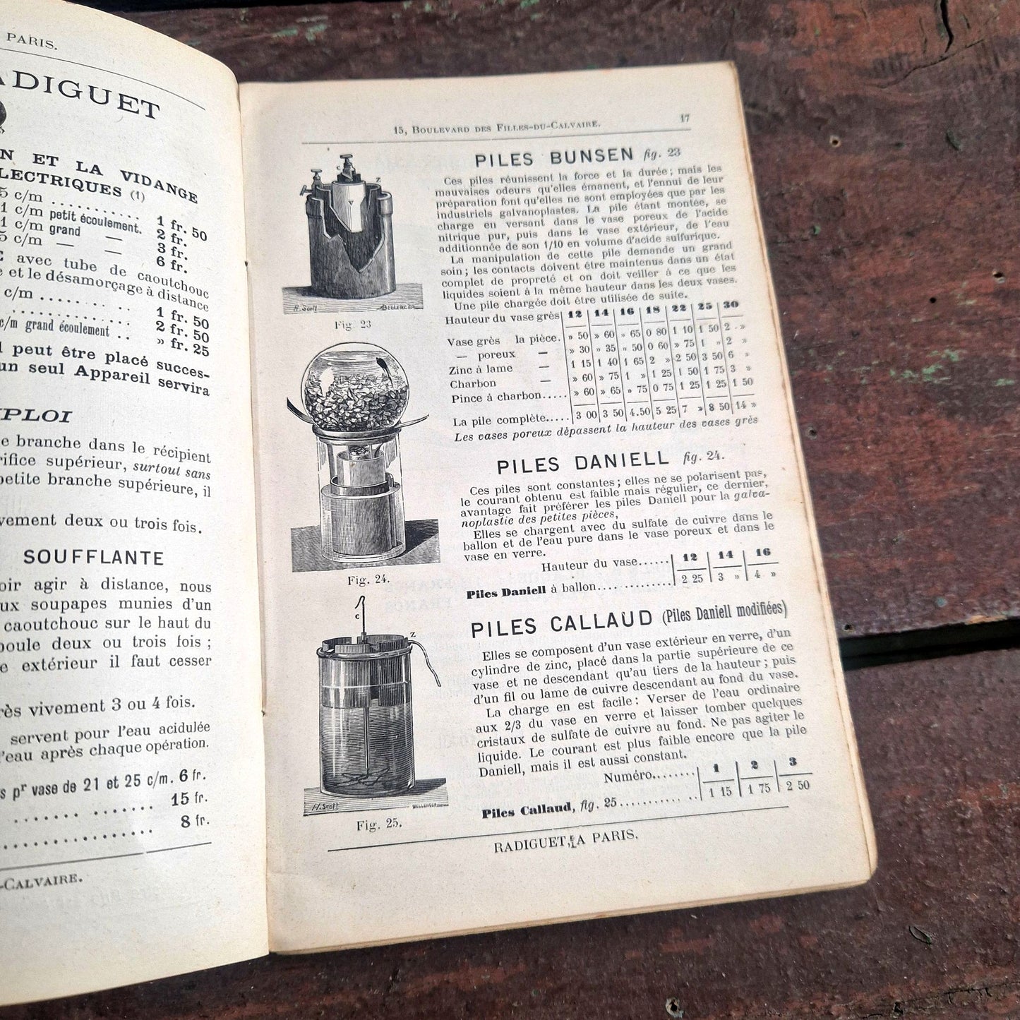 ancien catalogue electricite experience paris radiguet