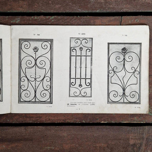 ancien catalogue fer forgé lille