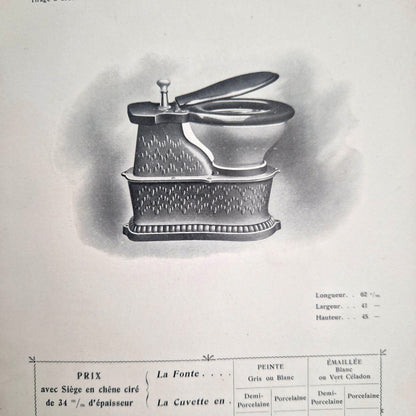ancien catalogue wc, robinetterie et fonte emaillée