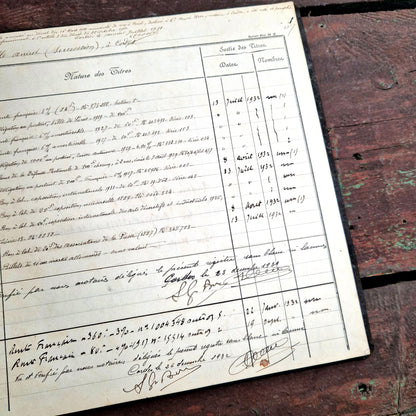 ancien grand livre de notaires - 1930