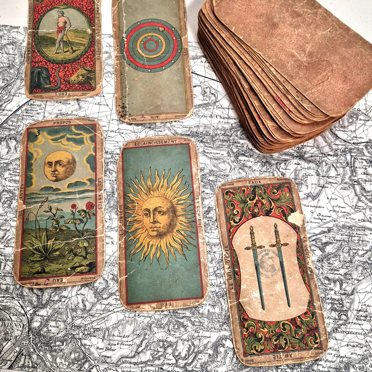 ancien jeu de tarot grand eteillia XIXe