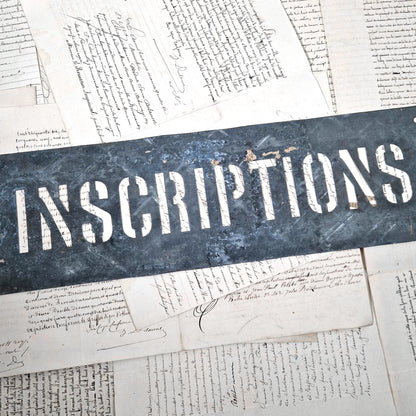 ancien pochoir typographique