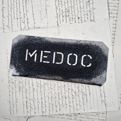 ancien pochoir vin medoc