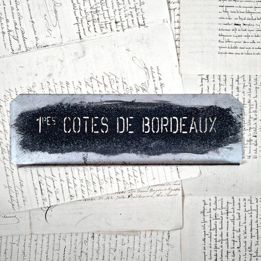 ancien pochoir viticole cotes bordeaux vin