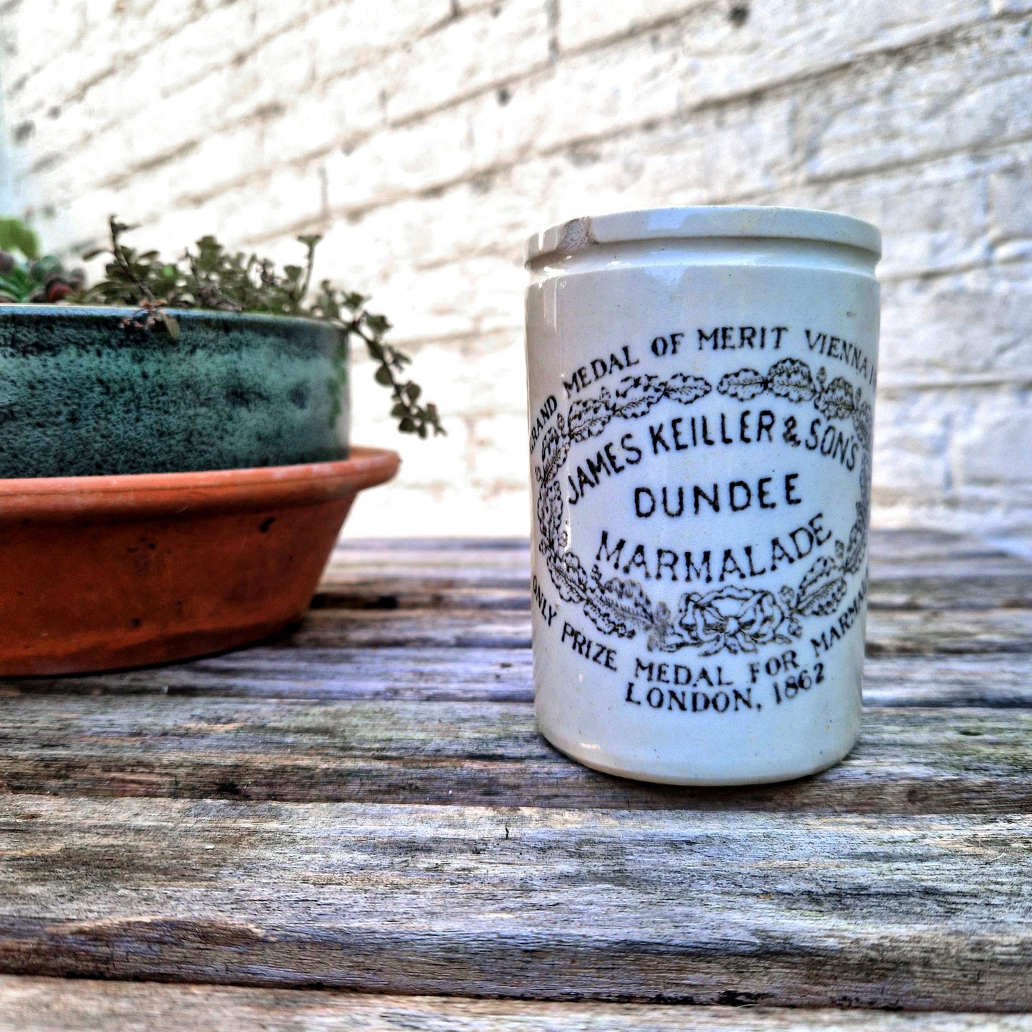 ancien pot confiture dundee céramique