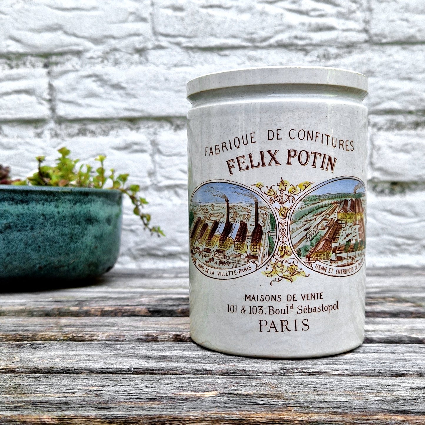 ancien pot publicitaire confiture felix potin