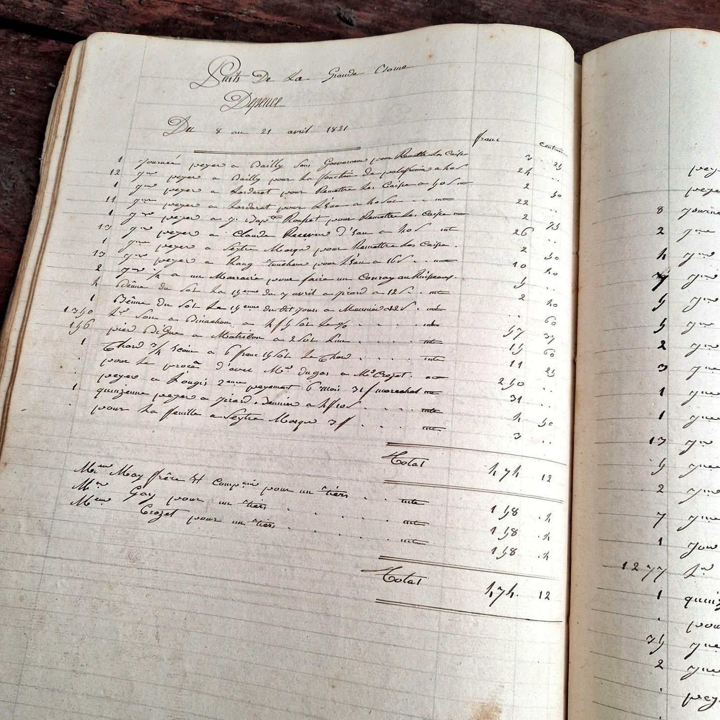 ancien registre puit industire miniere XIXe