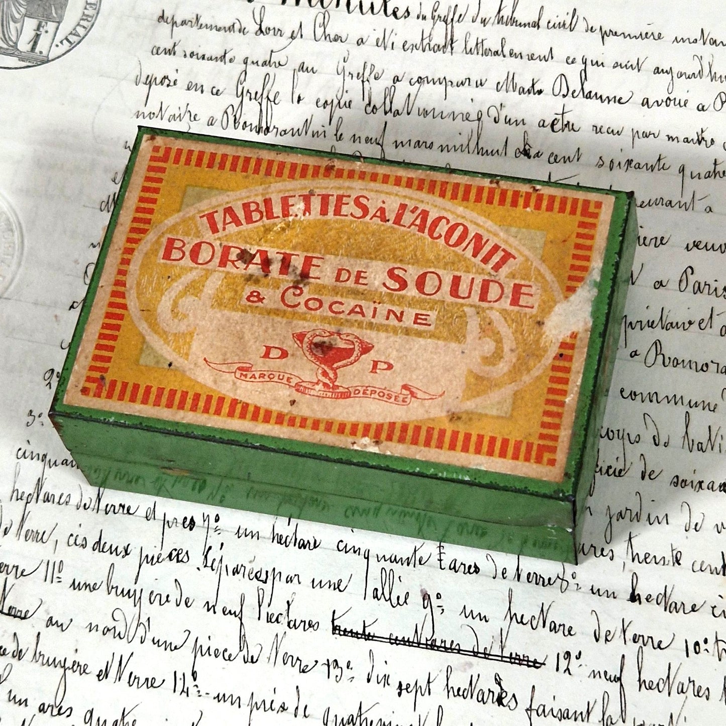 ancienne boite apothicaire drogue