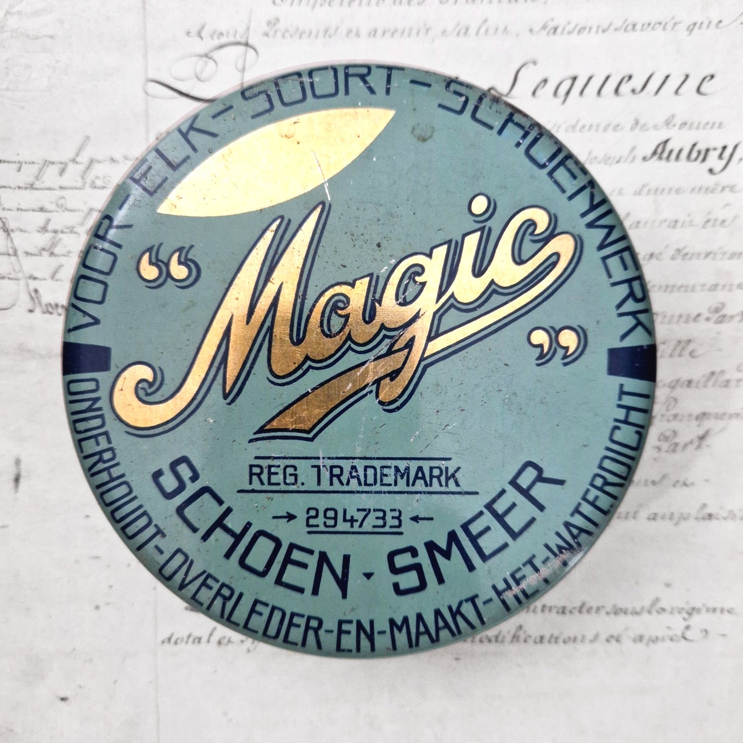 ancienne boite cirage magic leicester