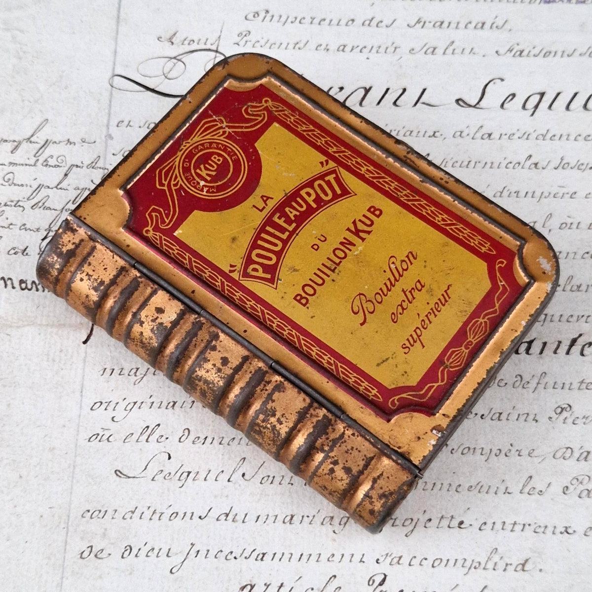 Vintage book box "Bouillon KUB - La poule au pot"