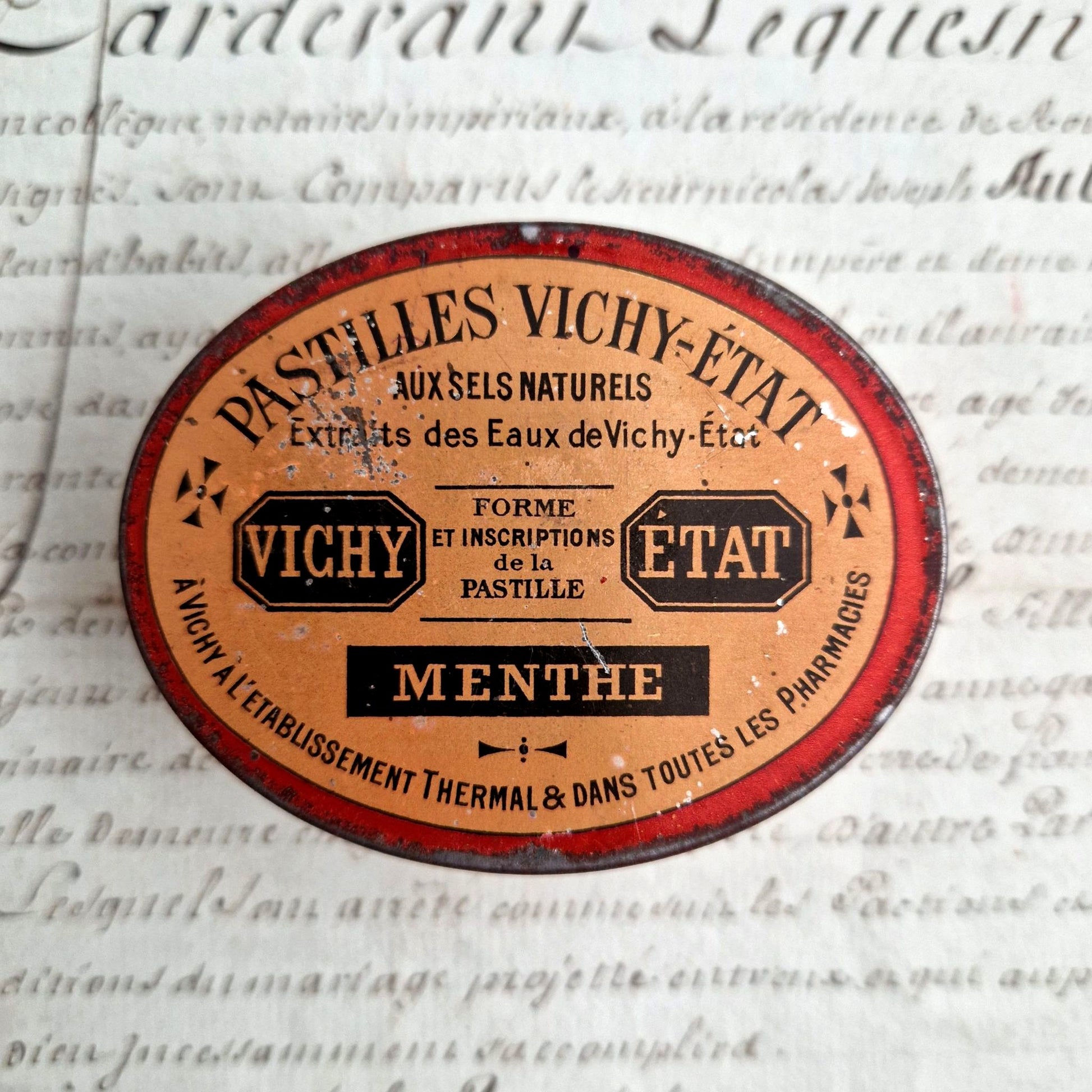 ancienne boite lithographiee vichy santé
