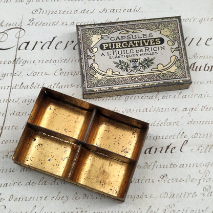 Pharmaceutical box "Purgative capsules with castor oil"