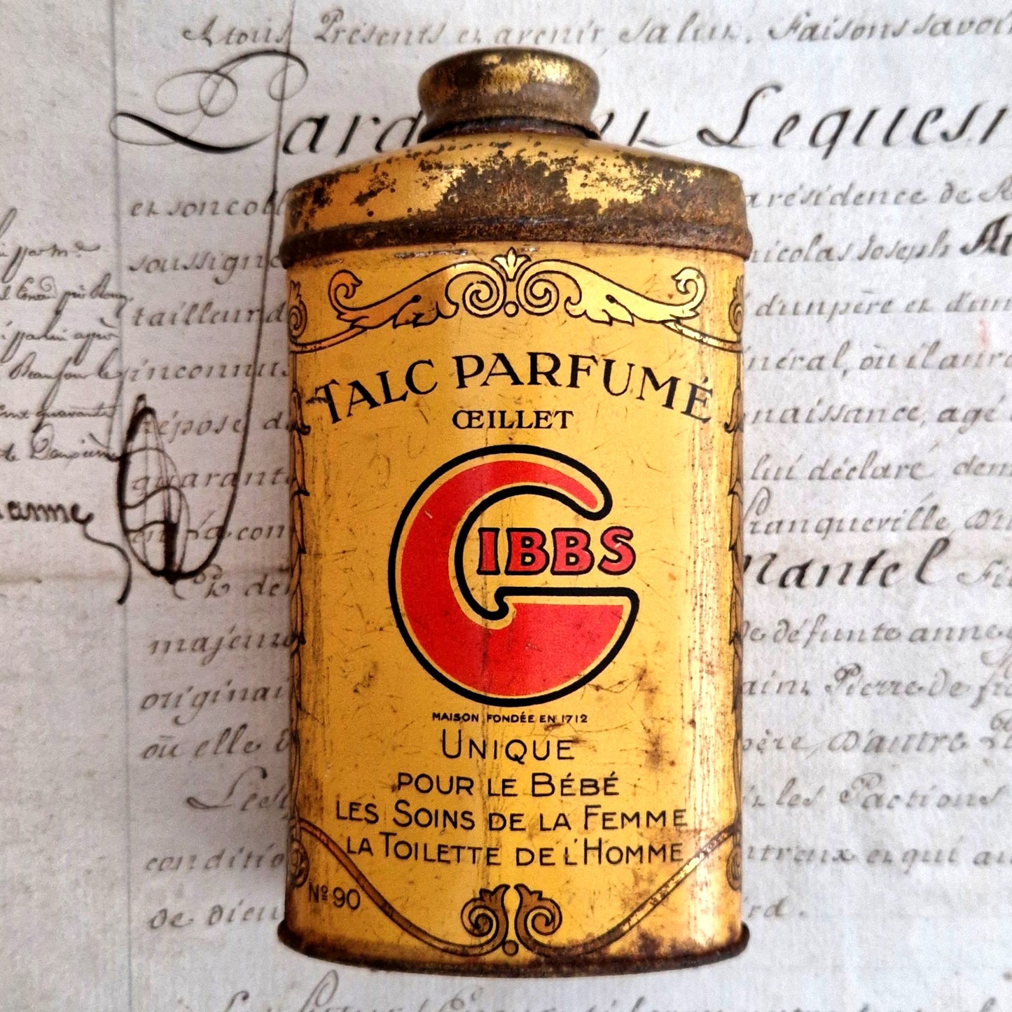 ancienne boite publicitaire gibbs