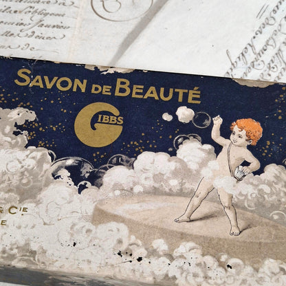 ancienne boite savon de beauté gibbs