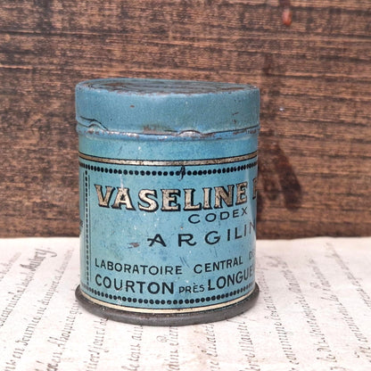Boîte pharmaceutique « Vaseline pure – Argiline », Vers 1900