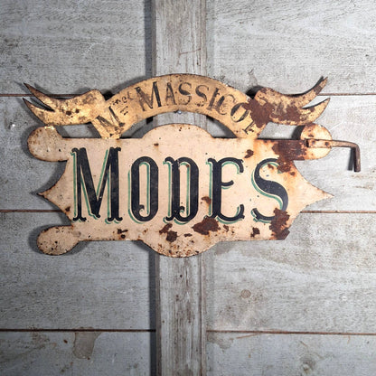 ancienne enseigne peinte modes