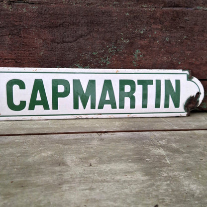 ancienne plaque cap martin emaillee