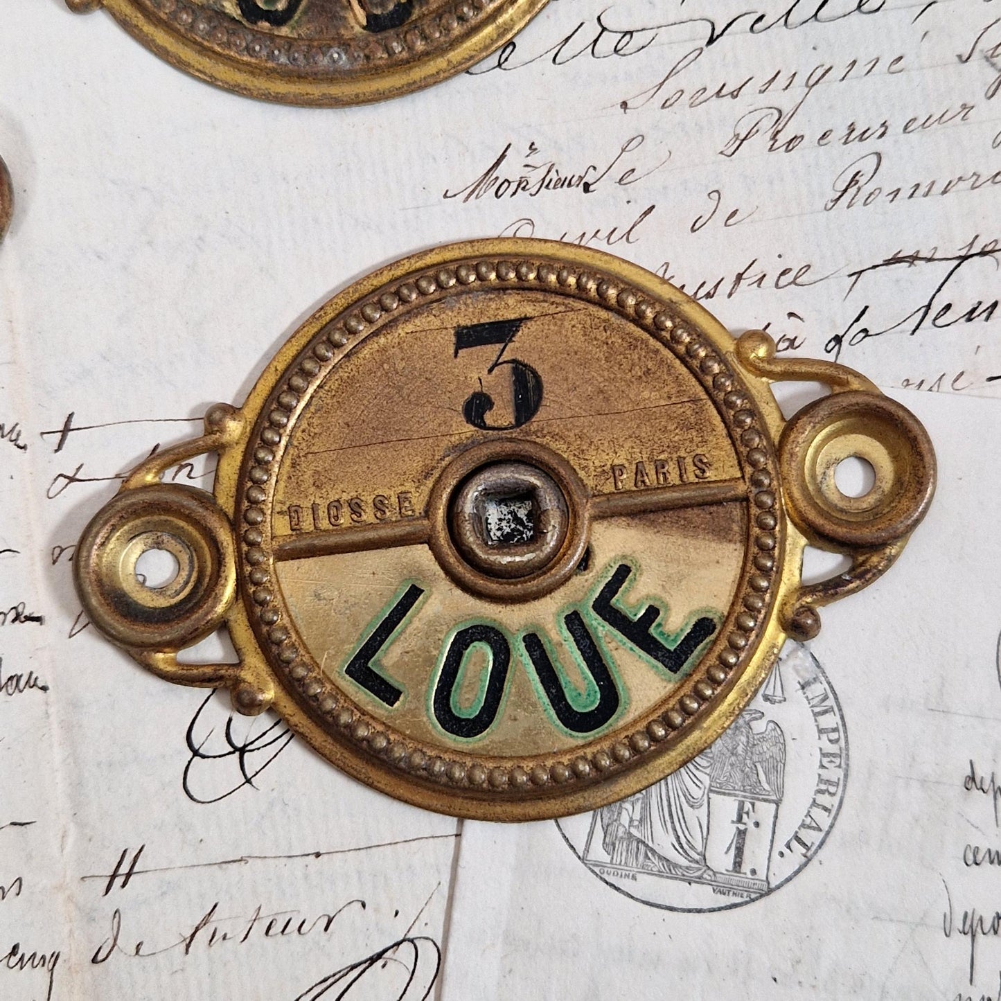 ancienne plaque de porte parisienne