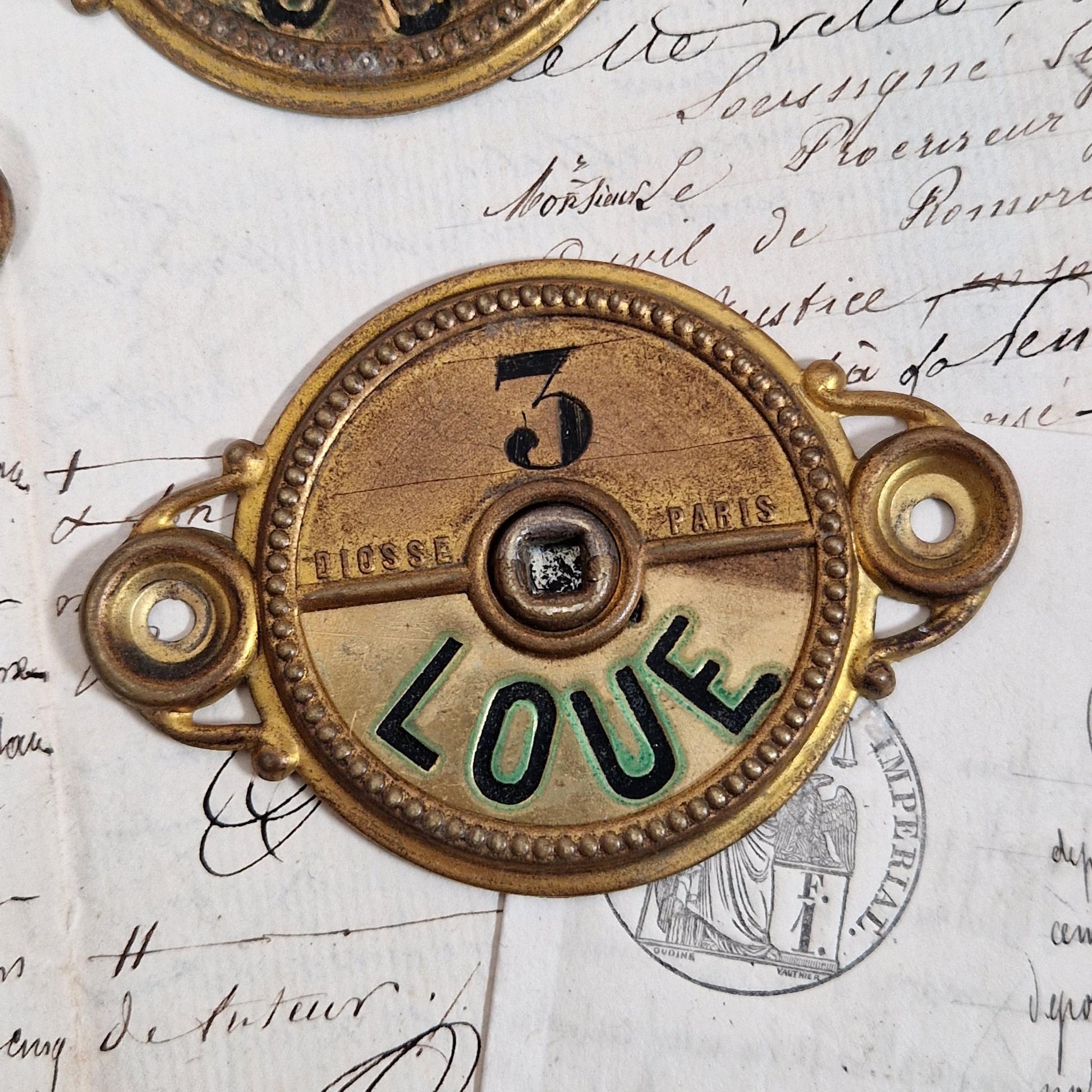 ancienne plaque de porte parisienne