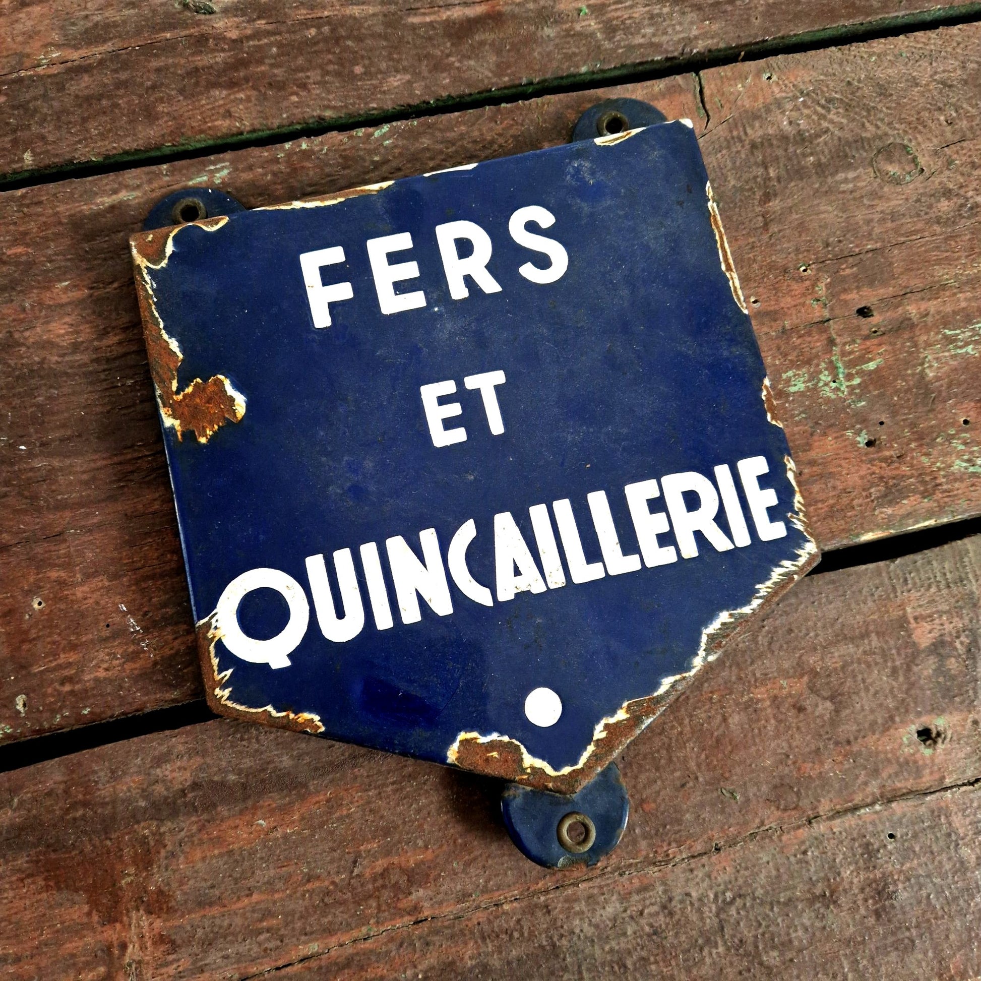 ancienne plaque emaillee bleu