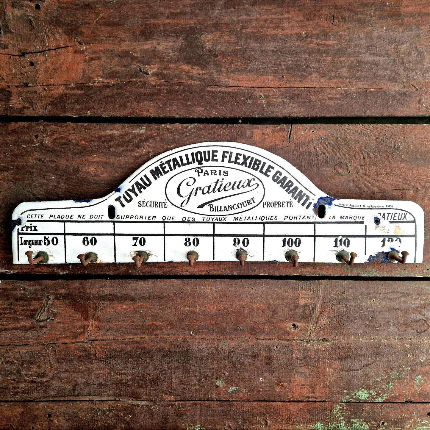 ancienne plaque émaillée serviettes