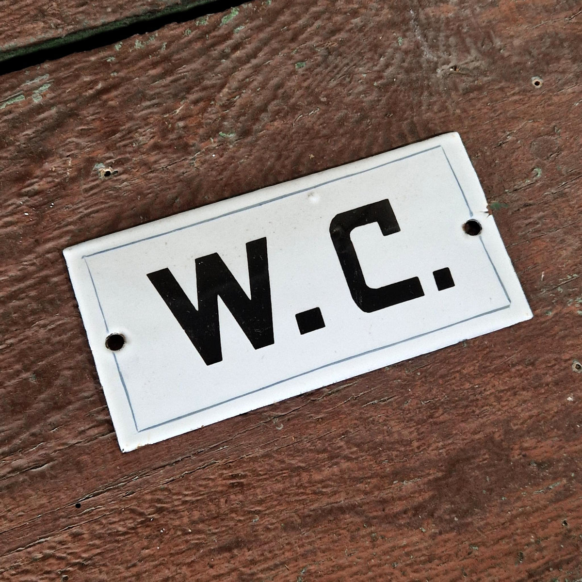 Ancienne Plaque émaillée « W.C. »