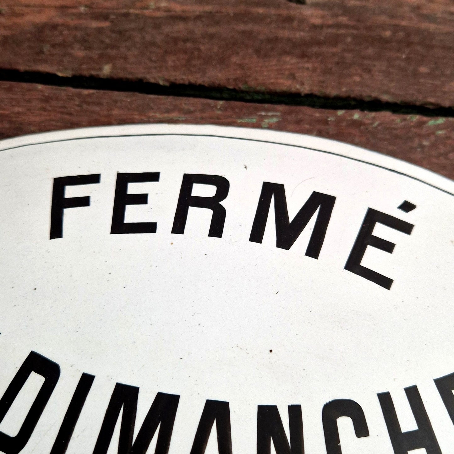 ancienne plaque fermeture magasin