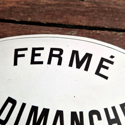 ancienne plaque fermeture magasin