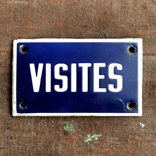 ancienne plaque utilité visites