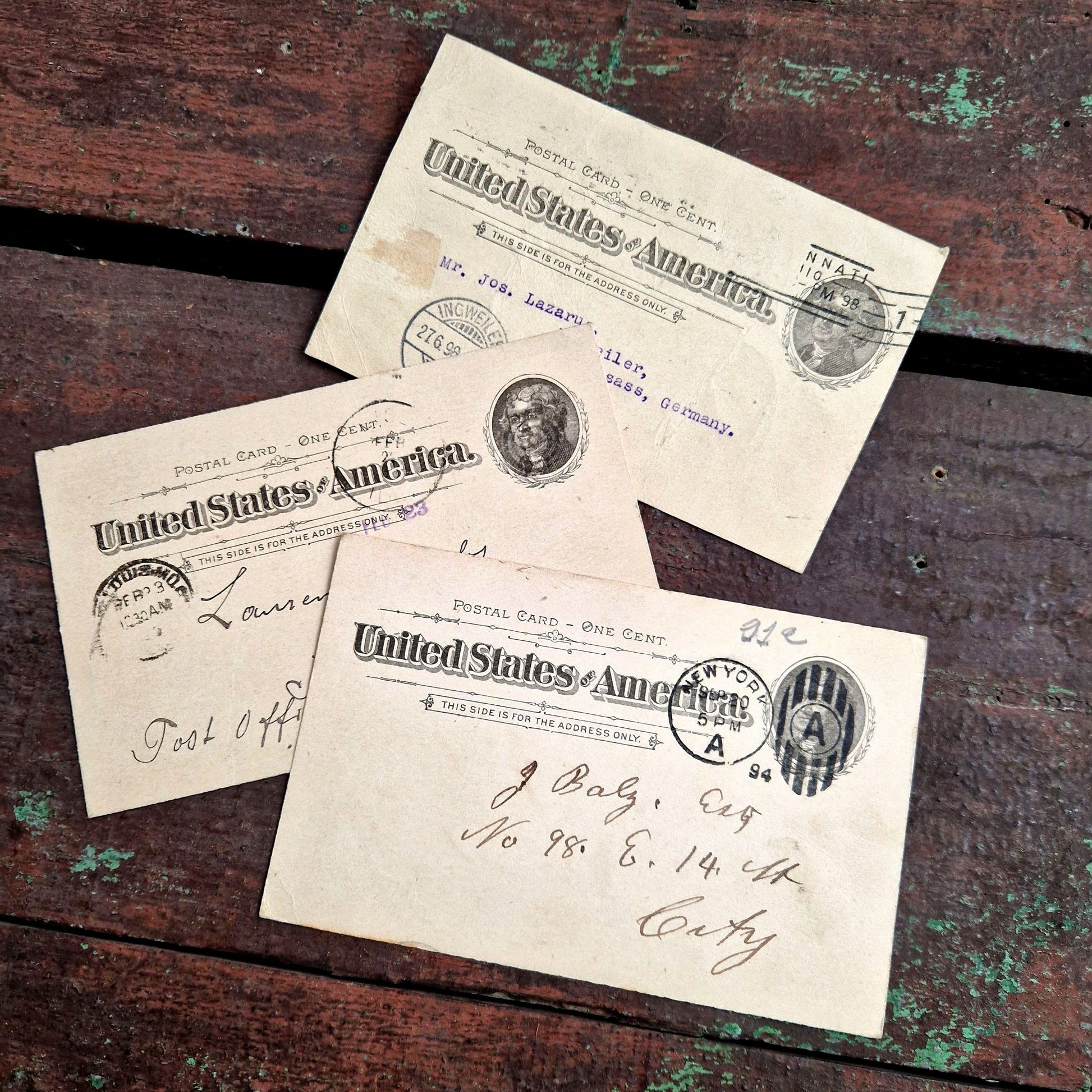 anciennes cartes postales USA fin XIXe