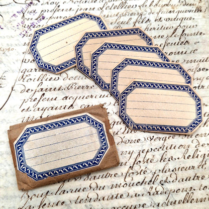 anciennes étiquettes de bureau