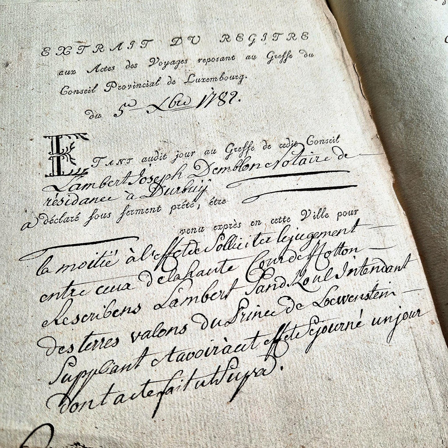 anciens manuscrits XVIIIe