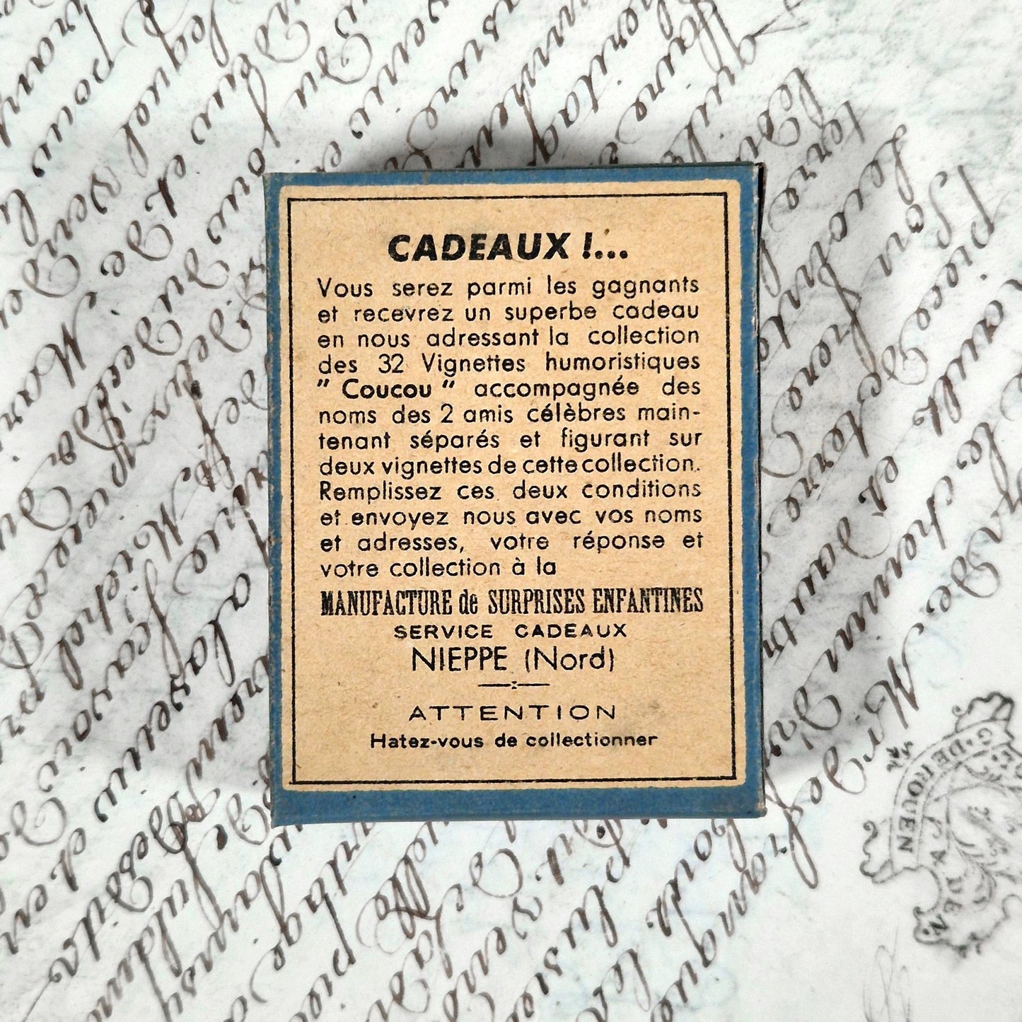 anti nazi satirical box fichu 1945 french cock