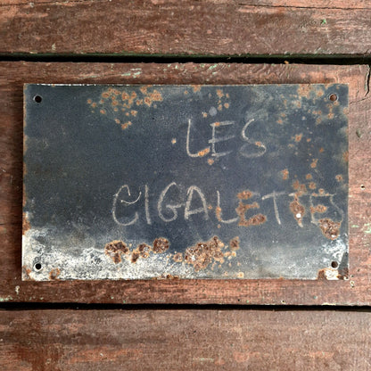 antique Enamel Sign Les Cigalettes