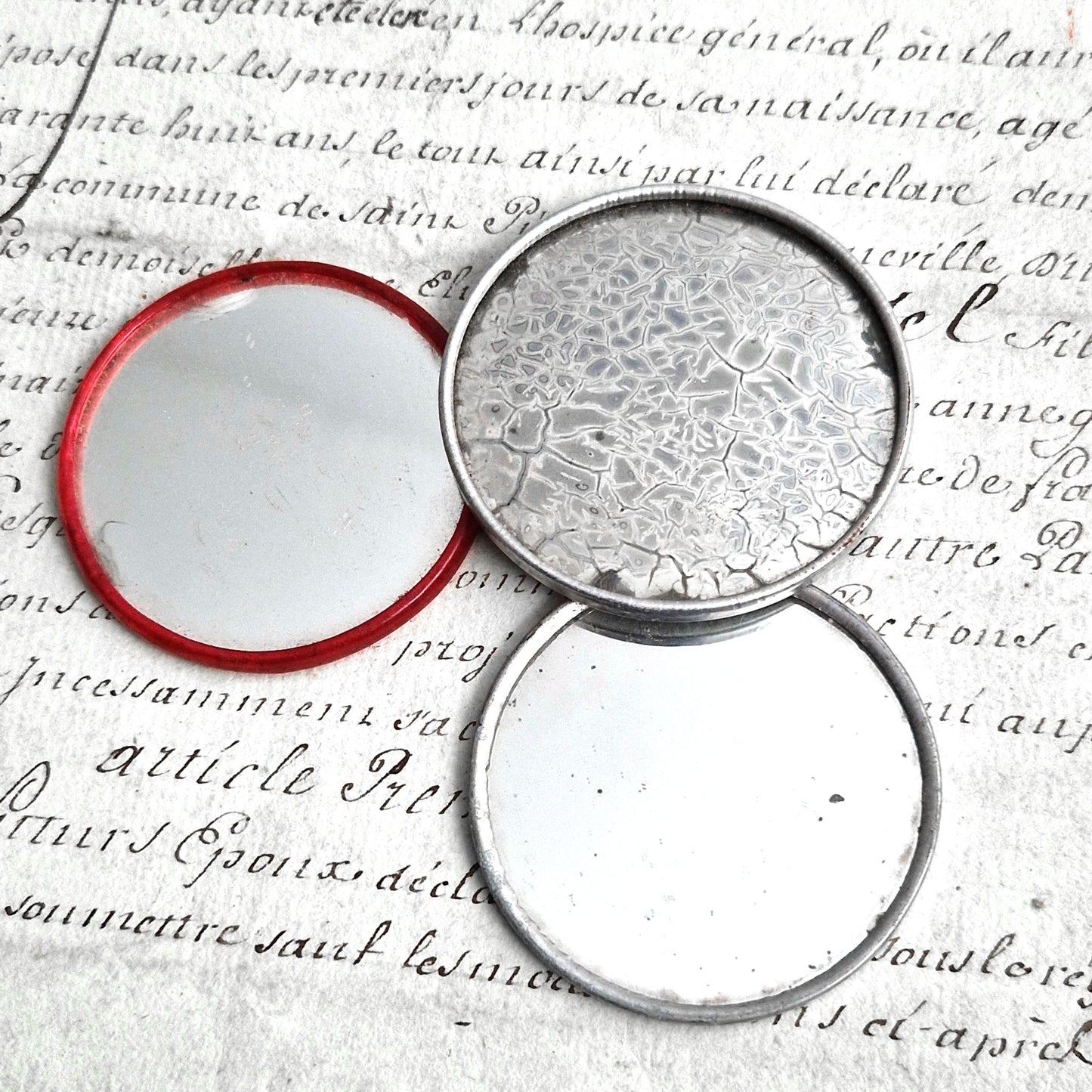 antique advertising mirror grains vals