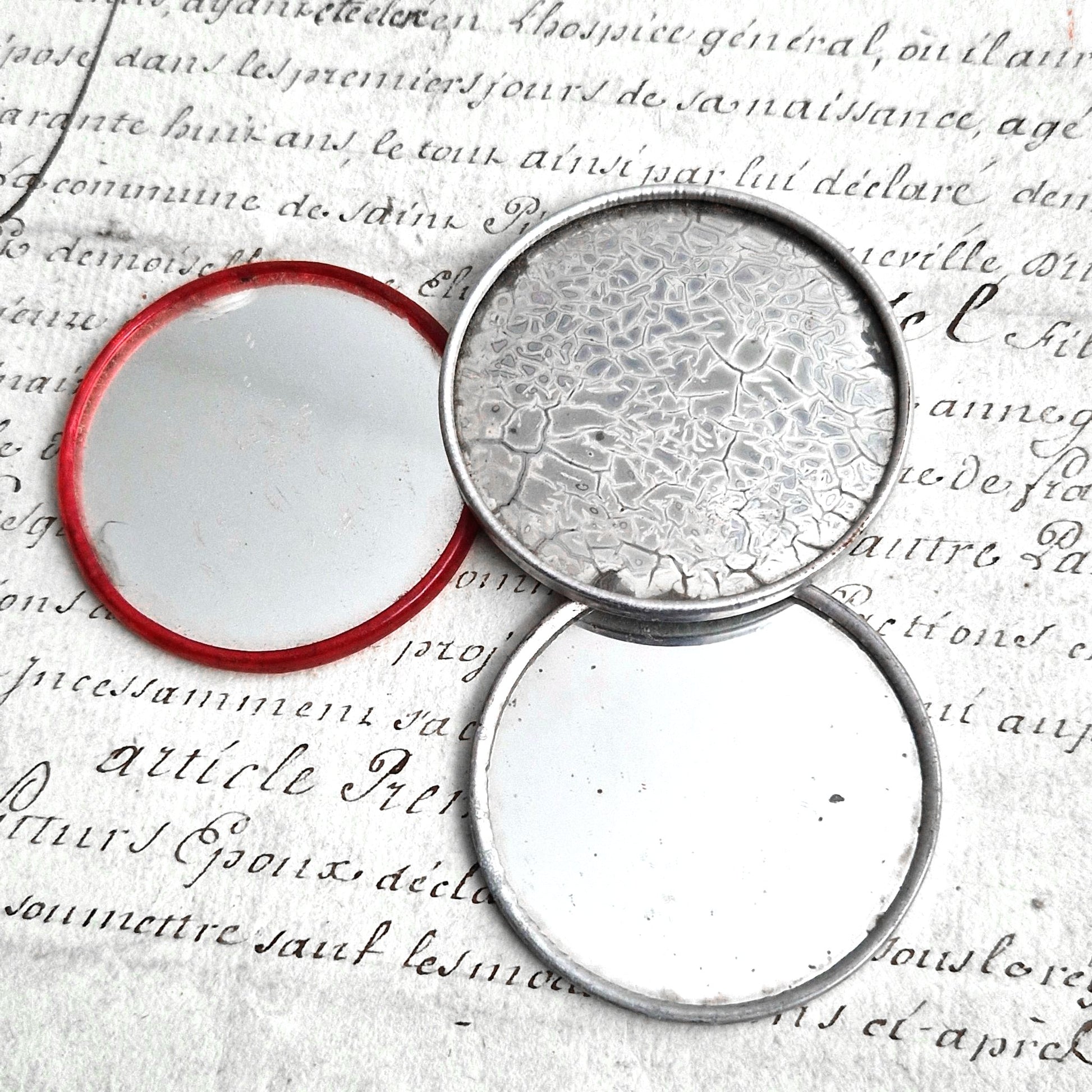 antique advertising mirror grains vals