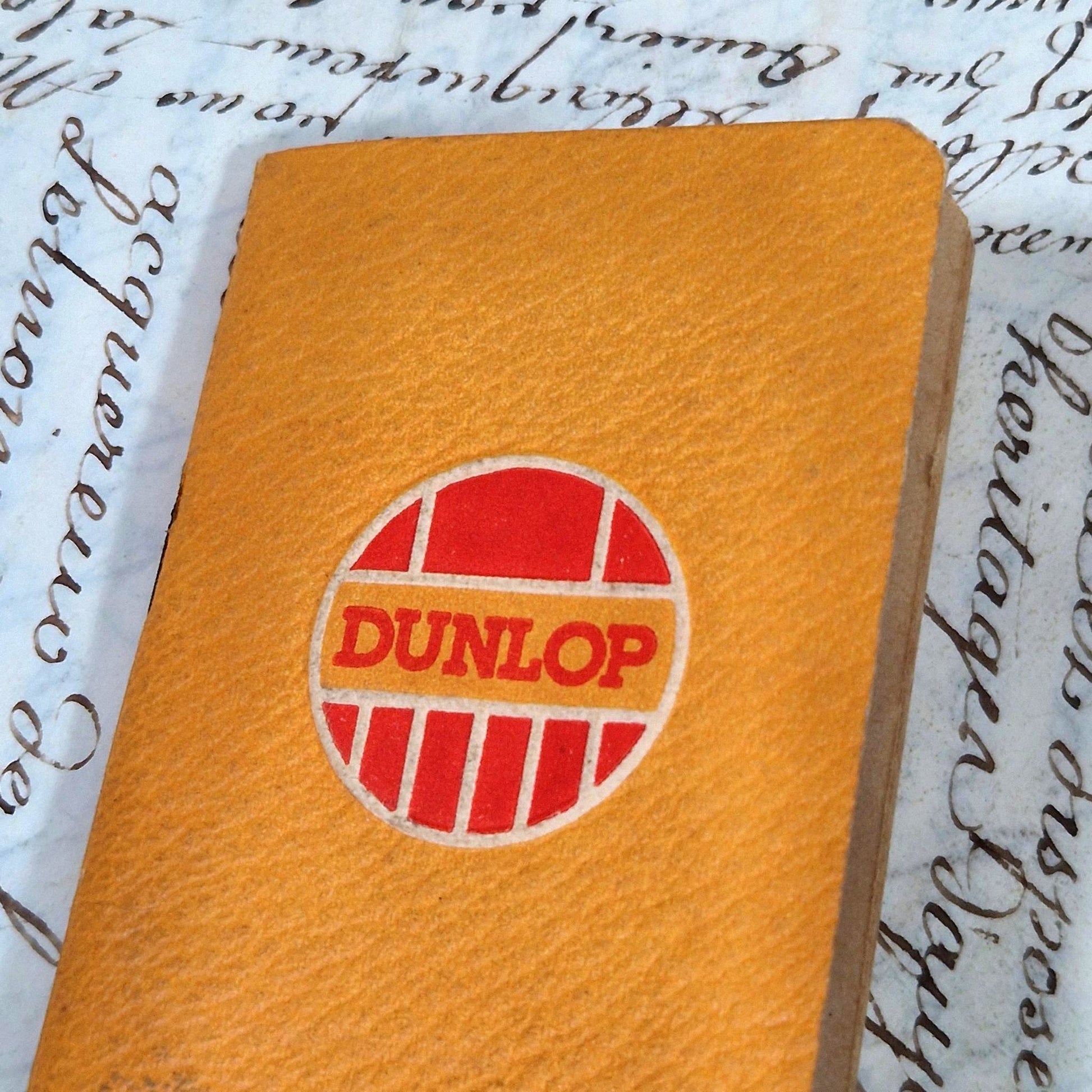 antique advertising notebook dunlop