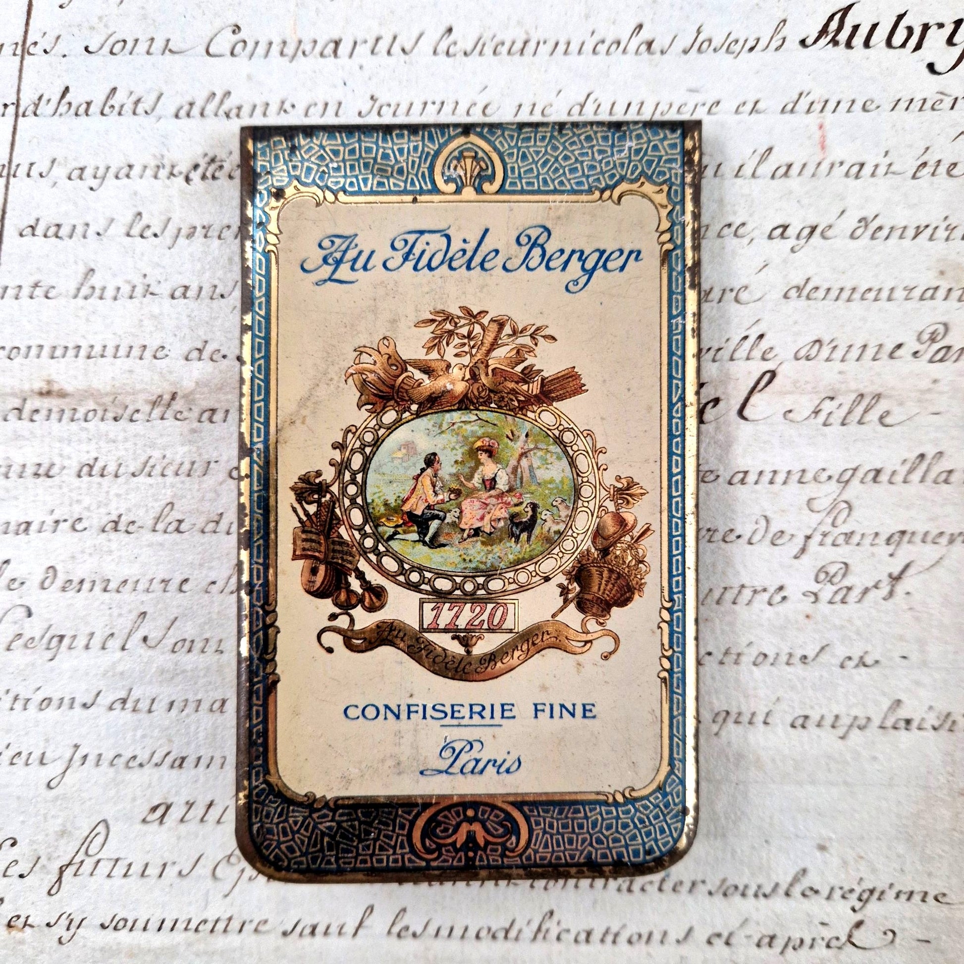 antique advertising notebook france