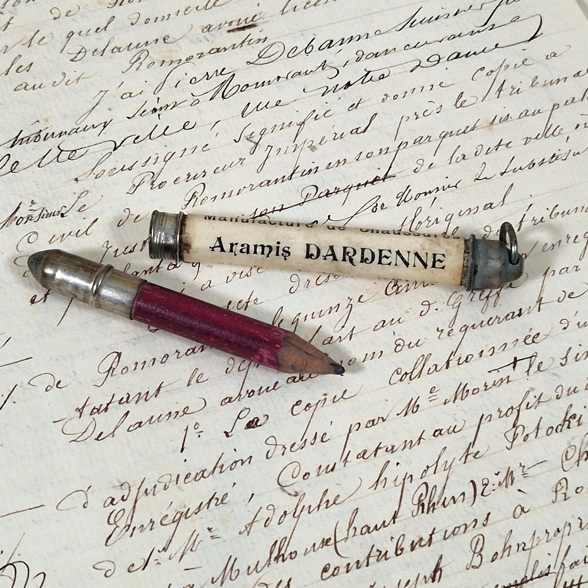 antique advertising pencil holder