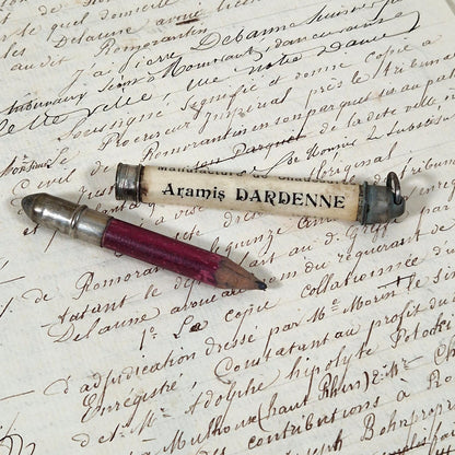 antique advertising pencil holder