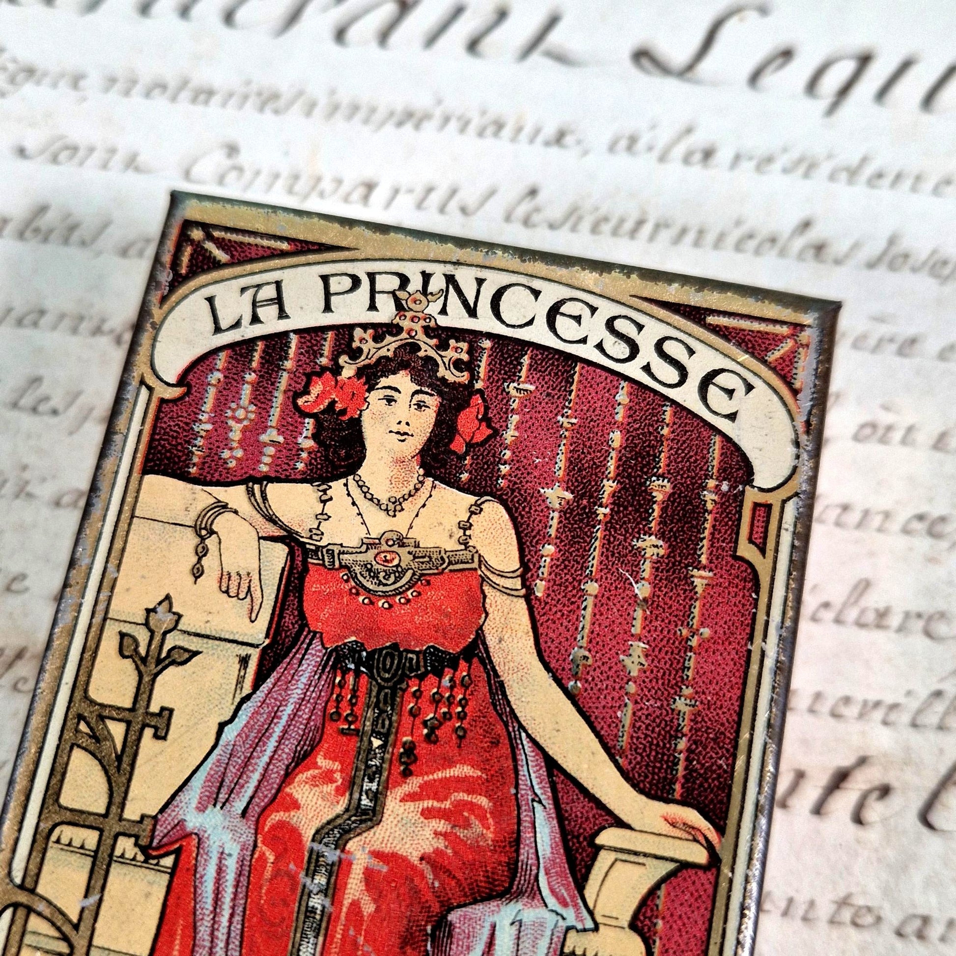 antique advertising tin paris 1900