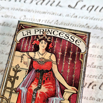 antique advertising tin paris 1900