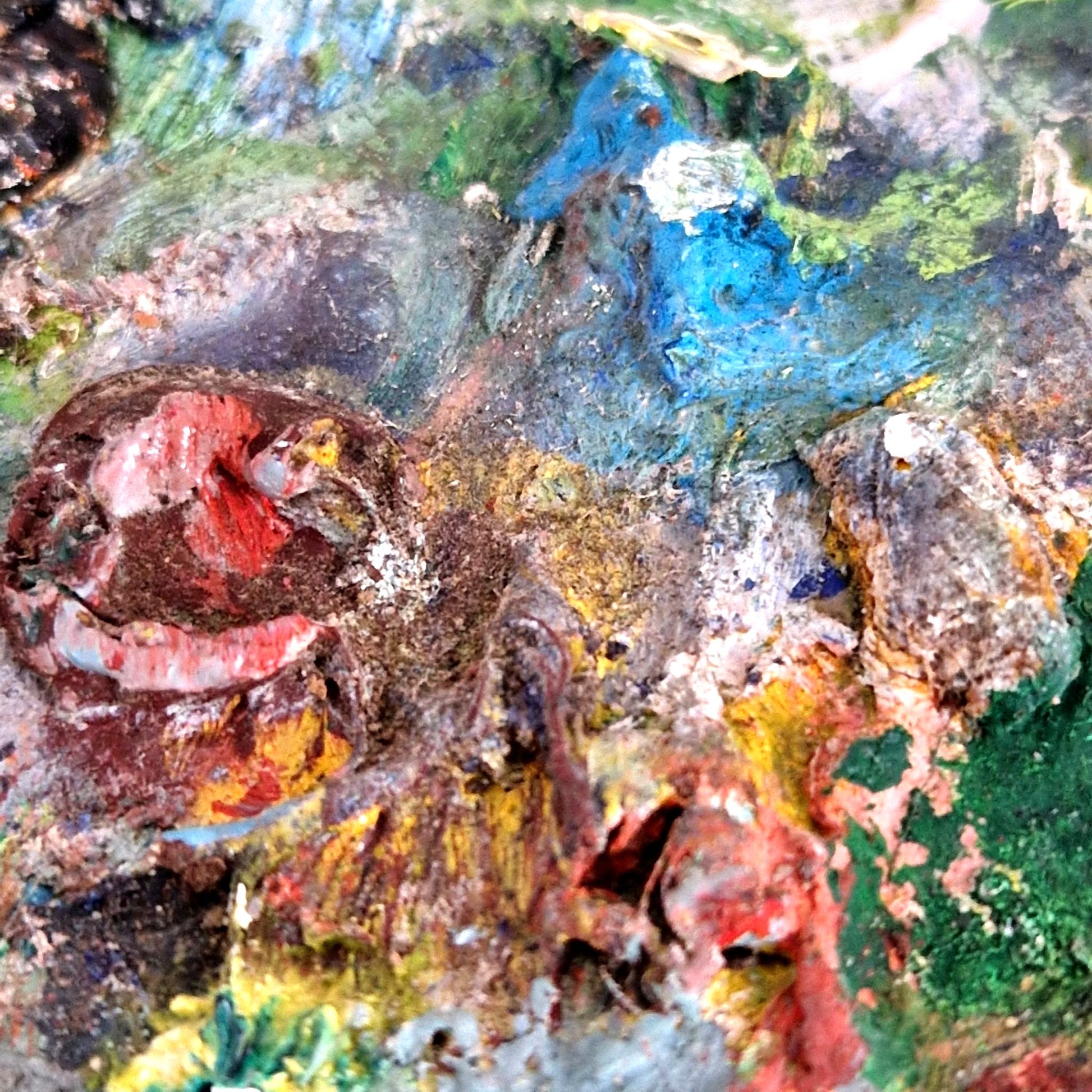 antique art palette for studio display